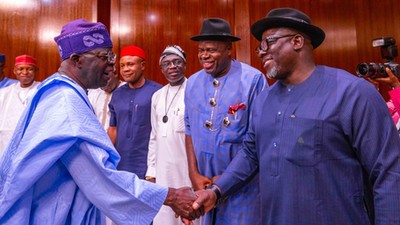 President Bola Tinubu welcomes Nigerian governors in Aso Villa [Presidency]