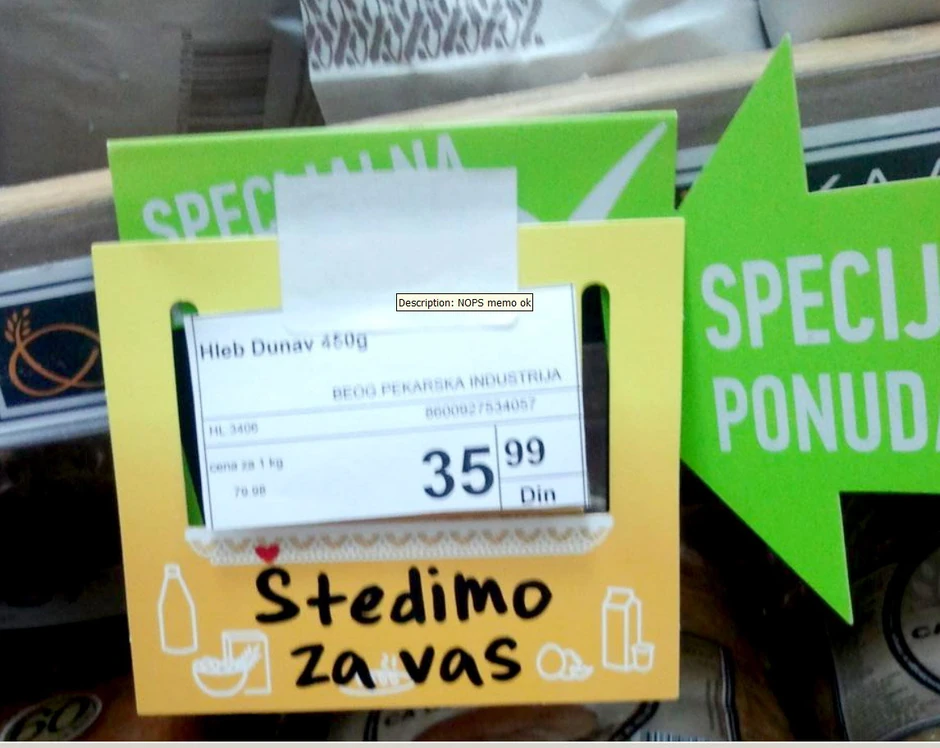 Zakon propisuje da vekna koja je lakša od 500 grama ne sme biti u prometu