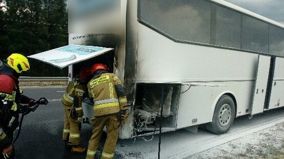 Kierowca autobusu nie zauważył pożaru