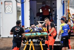 Groźny wypadek na torze w Grudziądzu. Holder i Pedersen trefili do szpitala [WIDEO]