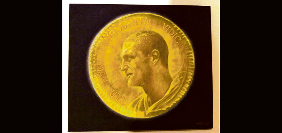 Engleski slikar je srpskog fudbalera prikazao na poleđini Mikelanđelove kovanice