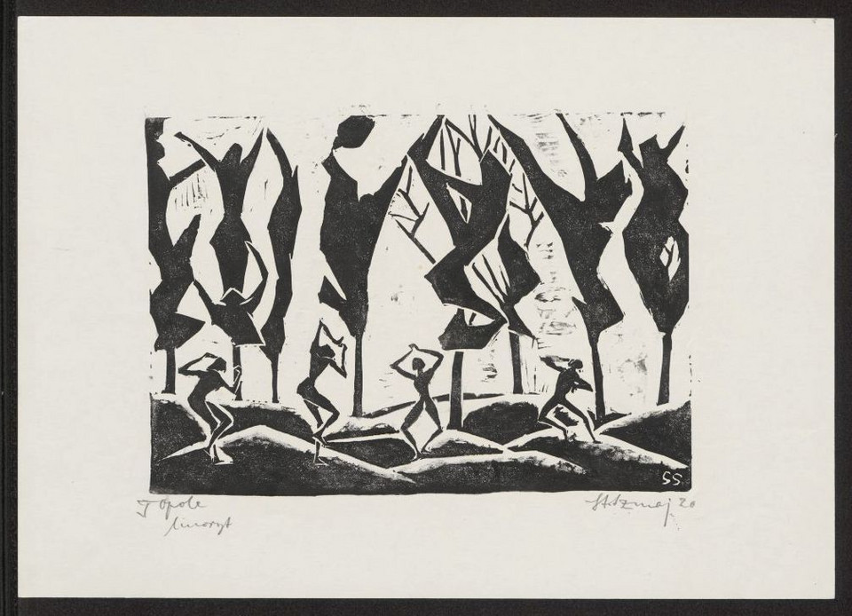 Stefan Szmaj (1893–1970)
Taniec wśród drzew, ryc. 5 z cyklu "Topole – Cykl II", 1920
