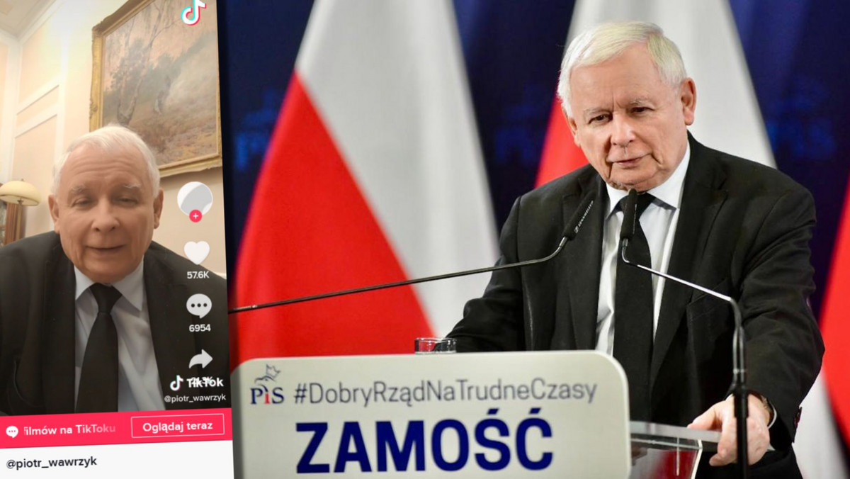 Jarosław Kaczyński na TikToku? Prezes PiS zareagował śmiechem. "Wybaczcie mi"