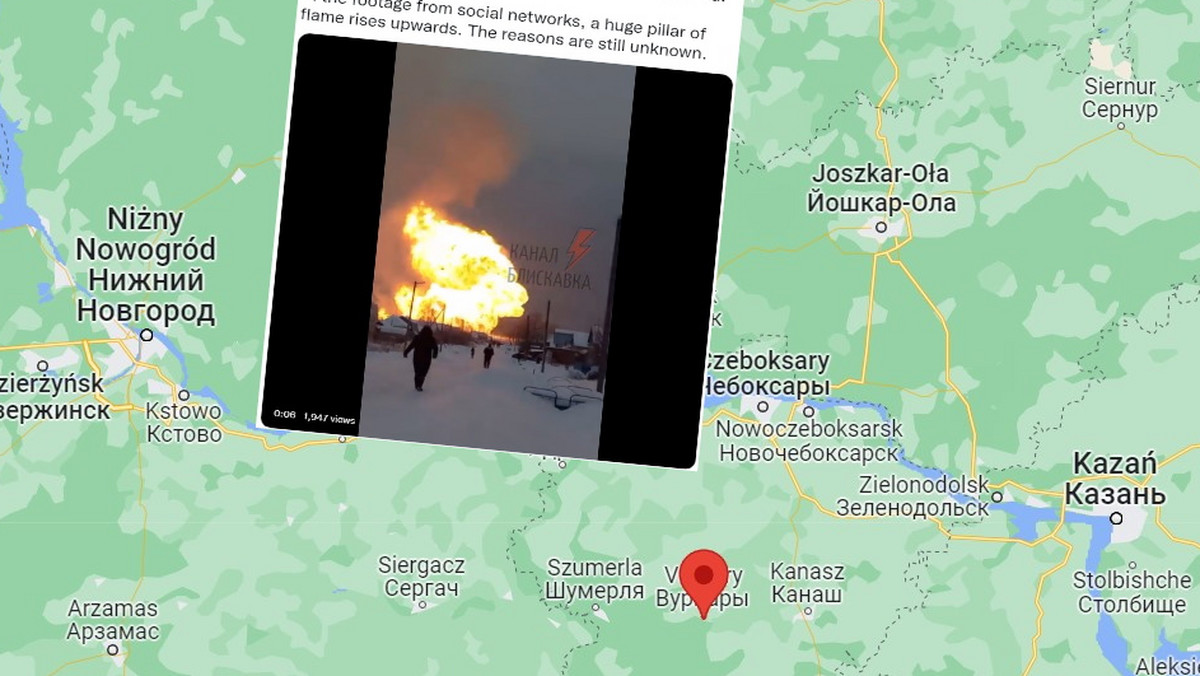 Eksplozja gazociągu w Rosji. Ogromny słup ognia [WIDEO]