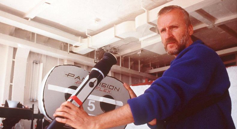 Director James Cameron stands on the set of the movie Titanic.Merie Wallace/AFP/Getty Images