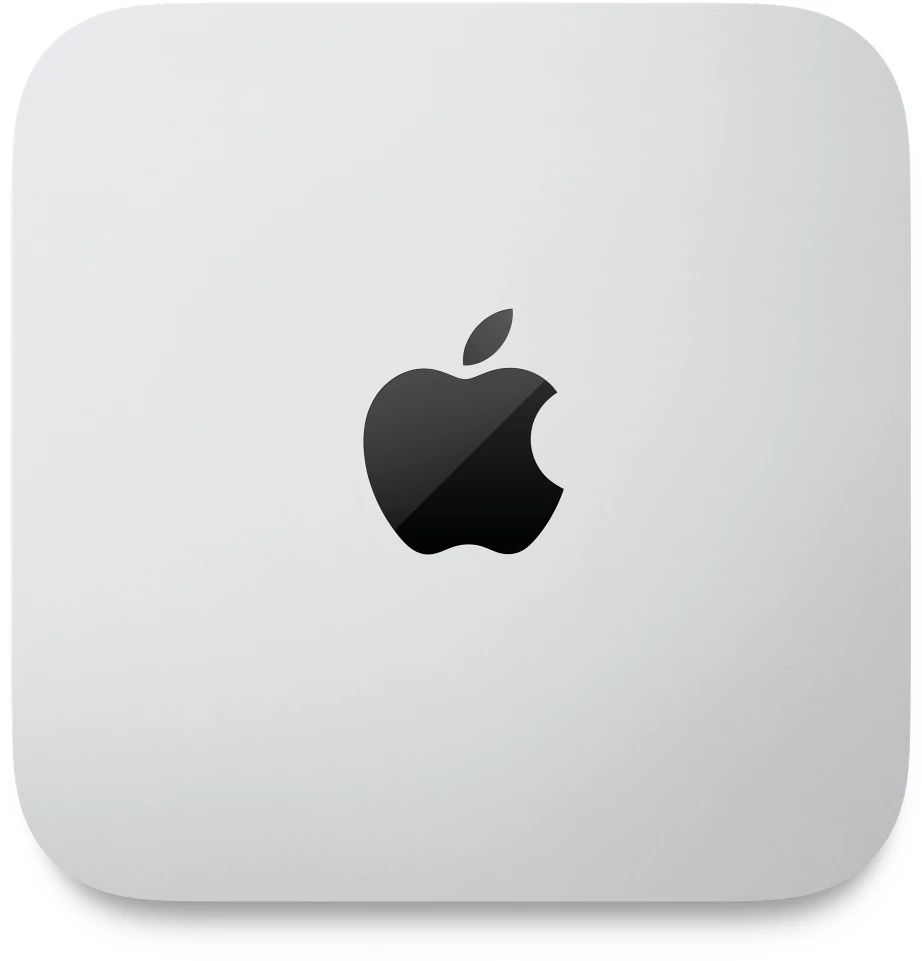 Apple Mac mini (2023) – góra urządzenia z błyszczącym logo