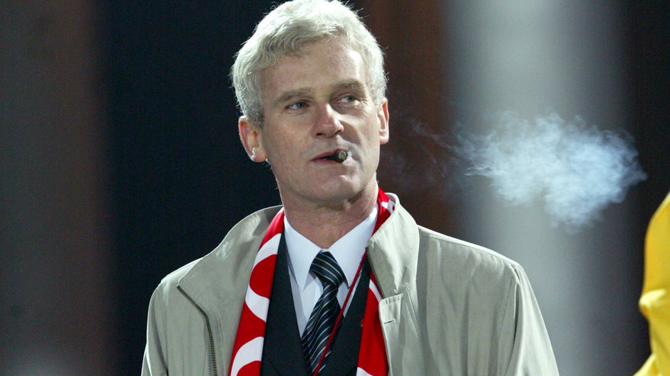 Michał Listkiewicz przed meczem Polska - Węgry w 2003 r. 