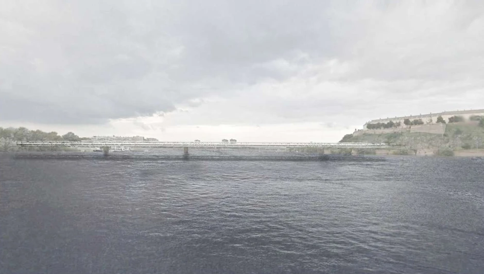 Pešačko - biciklistički most u Novom Sadu