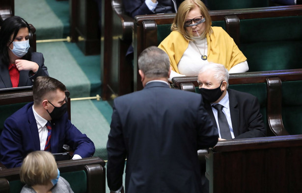 Politycy PiS Jarosław Kaczyński, Małgorzata Gosiewska, Anita Czerwińska, Łukasz Schreiber