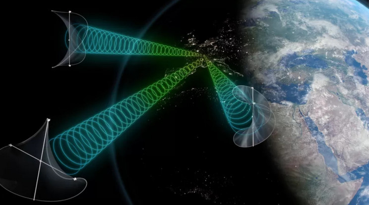 A napenergia világűrből történő hasznosításának és vezeték nélküli Földre történő visszaszállításának ötlete egyre trendibb a sürgető éghajlati válságra adott válaszként. Ennek jó oka van, hiszen a napfény átlagosan több mint tízszer intenzívebb a légkör tetején, mint a Földön. / Illusztráció: ESA