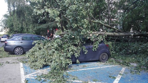 Nawałnica spustoszyła Osiedle Podwawelskie