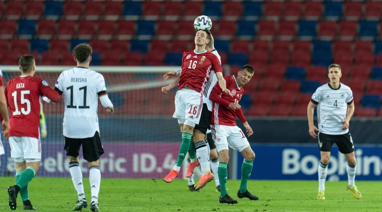 A németektől 3-0-svereséget szenvedőmagyar válogatott Románia ellen javítana az U21-es Európa-bajnokság csoportkörében. /Fotó: Profimedia