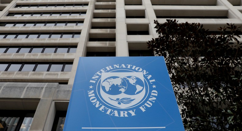 FILE PHOTO: The International Monetary Fund (IMF) headquarters building is seen ahead of the IMF/World Bank spring meetings in Washington
