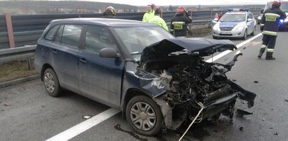 Wypadek na autostradzie A4