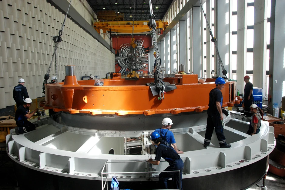 Montaža vratila na HE "Đerdap 1"