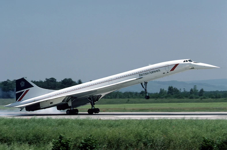 Concorde w takcie lądowania