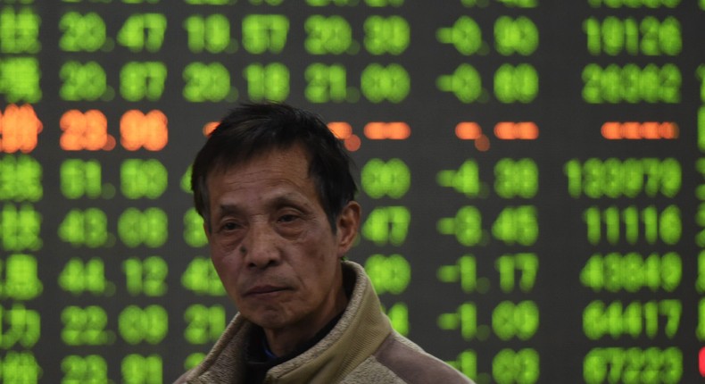 A customer is paying attention to the Chinese stock market at a stock exchange in Hangzhou, China, on January 22, 2024.Costfoto/NurPhoto/Getty Images