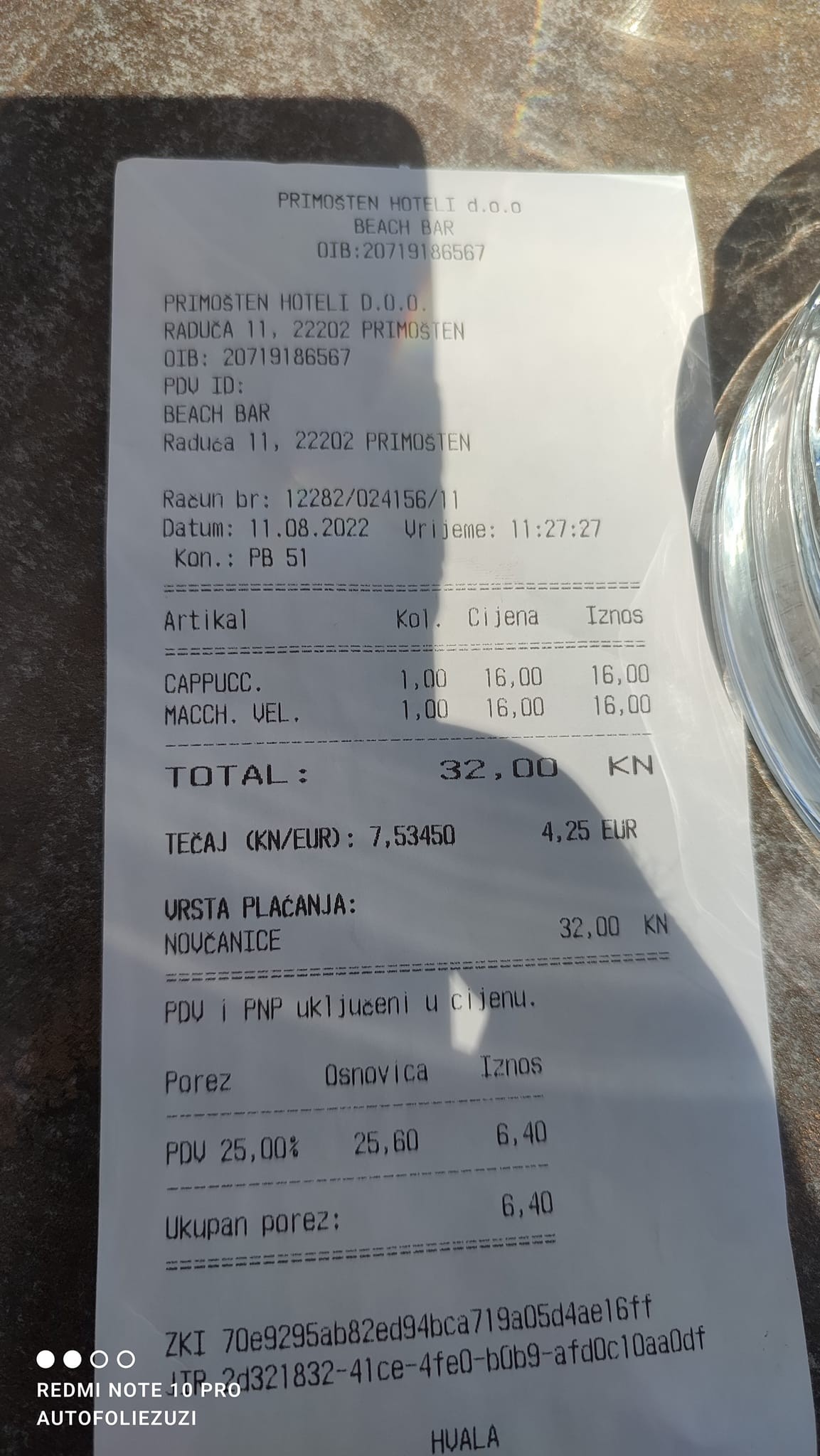 Martin ukázal, koľko platil v Chorvátsku.