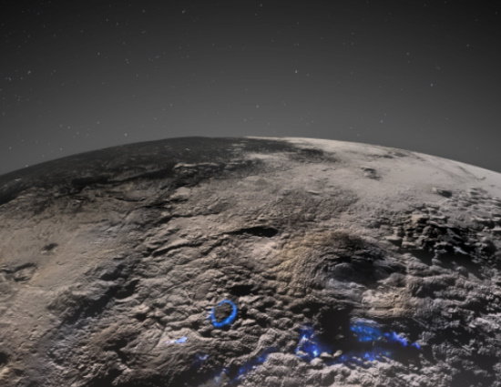 Lodowe wulkany na Plutonie, fot. Fot. NASA/Johns Hopkins University Applied Physics Laboratory/Southwest Research Institute/Isaac Herrera/Kelsi Singer