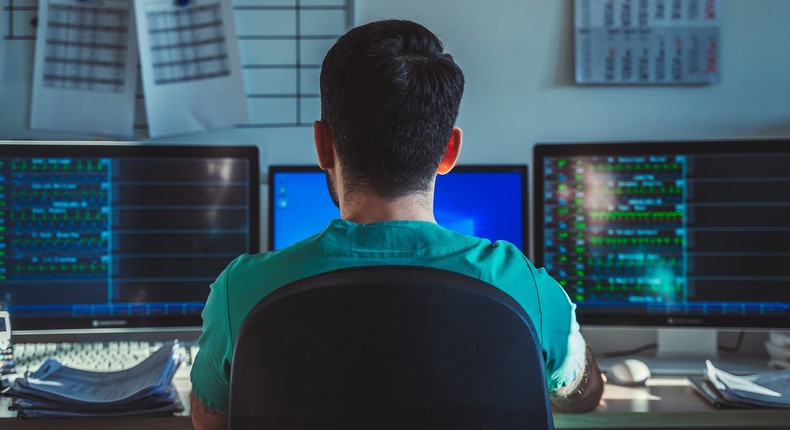 The 22-year-old, who isn't pictured, works two full-time remote jobs.Lorenzo Capunata/Getty Images