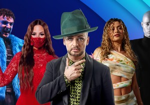Neki od ovogodišnjih evrovizijskih favorita (sleva nadesno): Kosmo, Felisija, Boj Džordž, Antigona i Lajon Cika | Foto: BBC/EBU