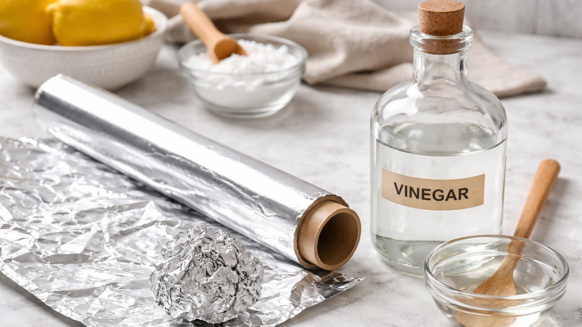 Aluminijumsku foliju potopite u 2 kašike sirćeta i gledajte kakva magija sledi