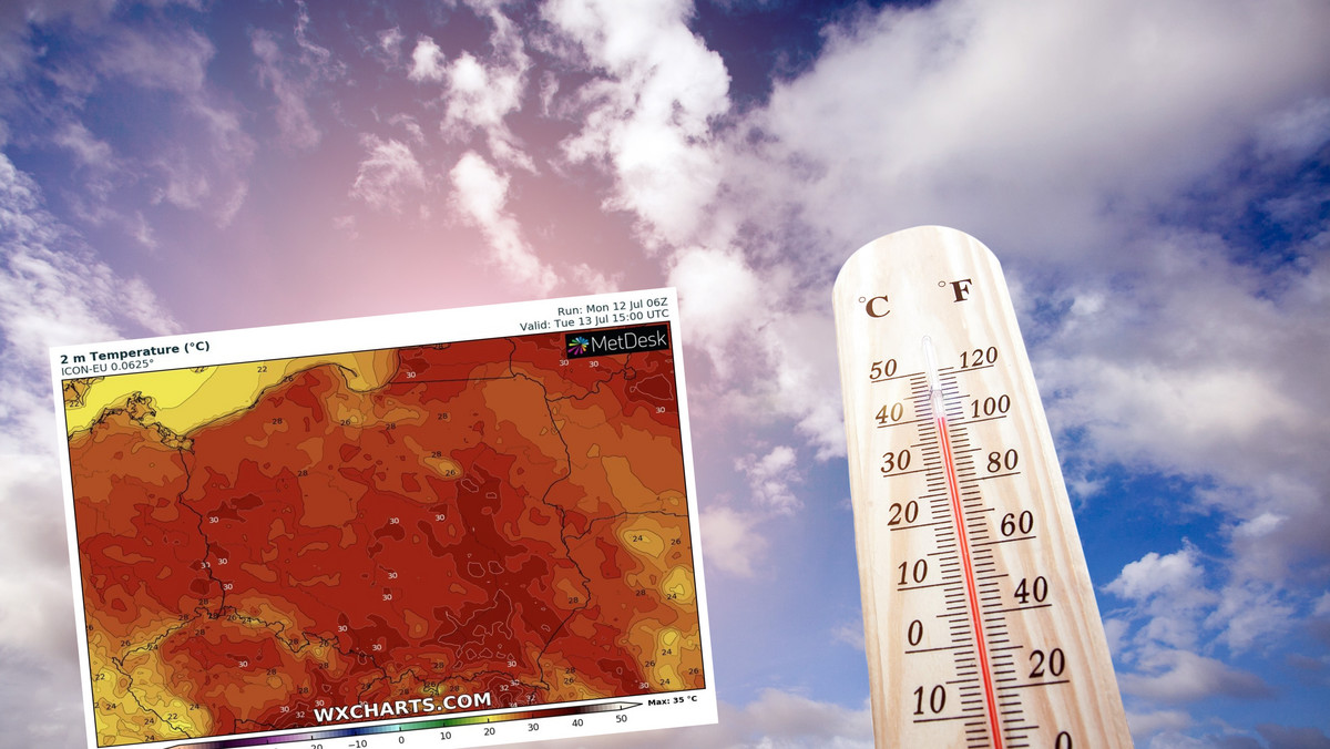 Prognoza pogody na wtorek, 13 lipca. Będzie upalnie, ale lokalnie zagrzmi