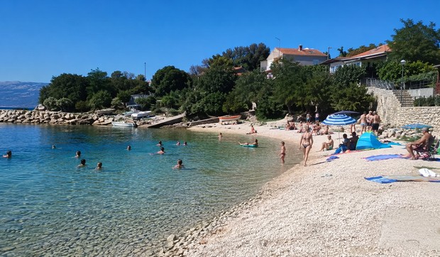 Plaža na Jadranu - ilustracija