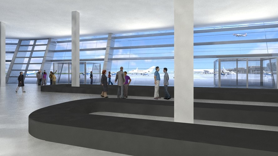 Projekt hali przylotów