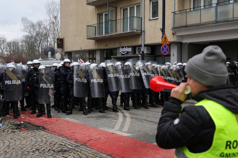 Protest rolników w Warszawie