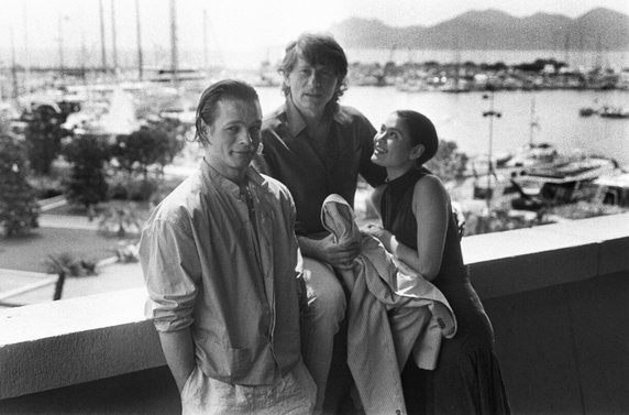 Chris Campion, Roman Polański i Charlotte Lewis w Cannes w 1996 r.