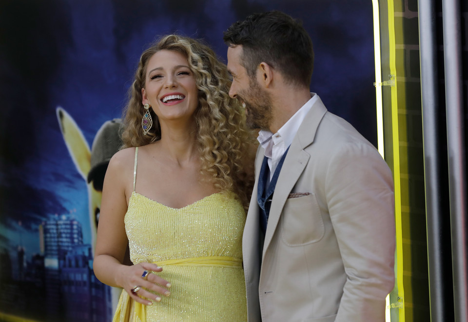 Blake Lively w trzeciej ciąży i Ryan Reynolds na premierze filmu "Pokemon: Detektyw Pikachu"