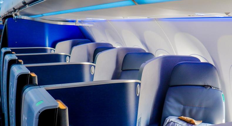 Flying JetBlue Airways from London to New York in Mint business class.
