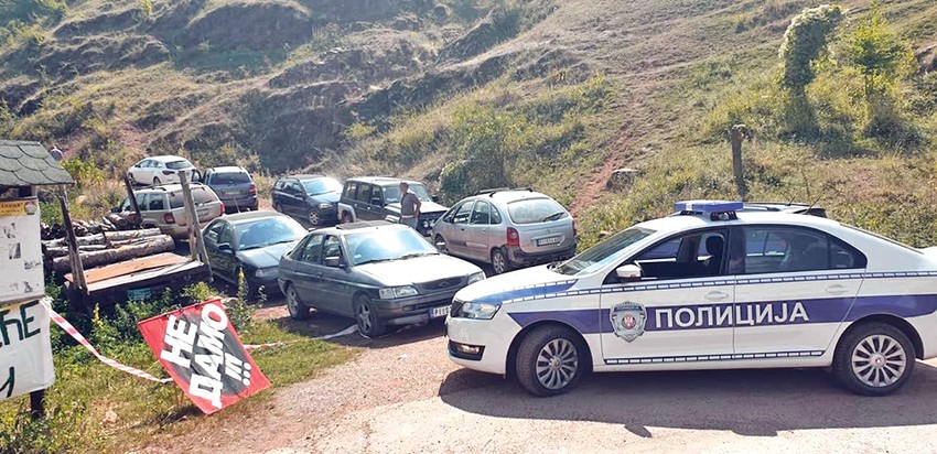 Na protestu dežurala i policija