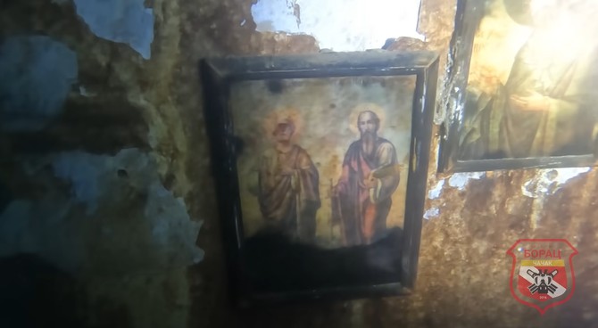 Unutrašnjost potopljene crkve