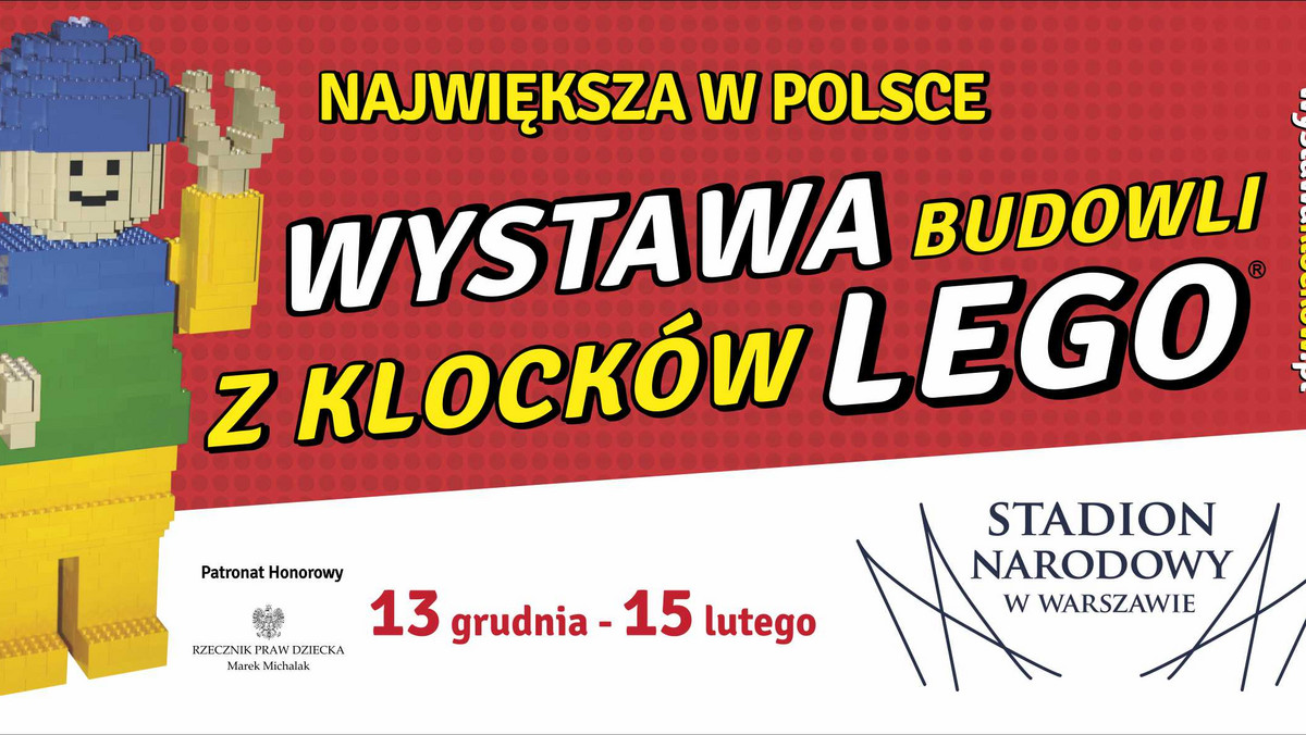 Największa w Polsce Wystawa Budowli z Klocków LEGO tym razem zaskoczy makietą 11-metrowego Titanica, zbudowanego z ponad 500 000 klocków LEGO. To będzie gratka nie tyko dla dzieci, ale także dla dorosłych. Od 13 grudnia do 15 lutego na Stadionie Narodowym w Warszawie można oglądać wyjątkową Wystawę Budowli z Klocków Lego.