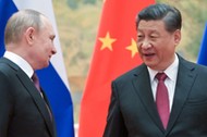 Prezydent Rosji Władimir Putin i przywódca Chin Xi Jinping