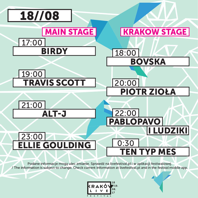 Kraków Live Festival 2017 - piątek