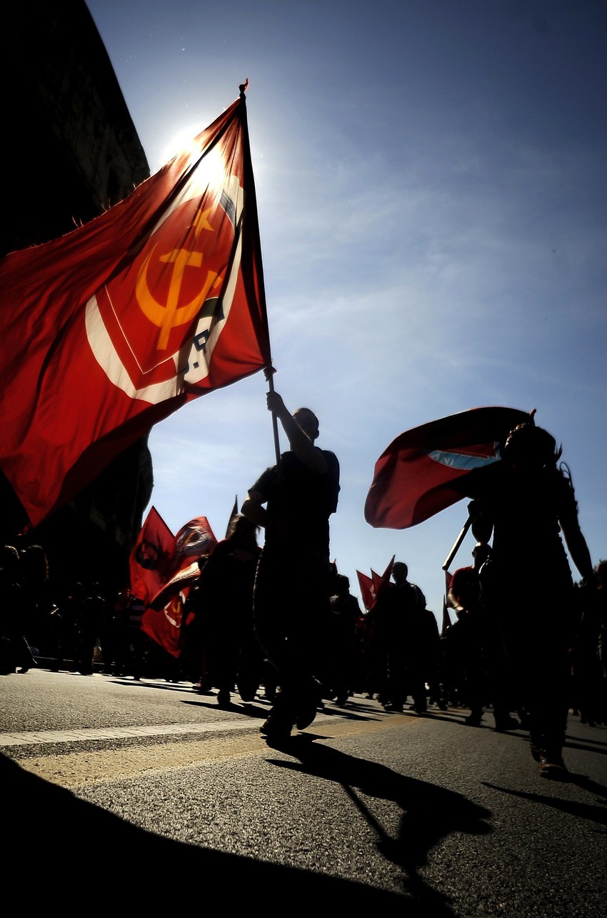Protest levičara u Rimu