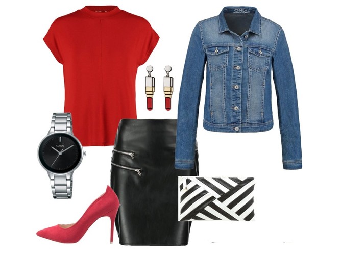 STYLIZACJE z dżinsową kurtką