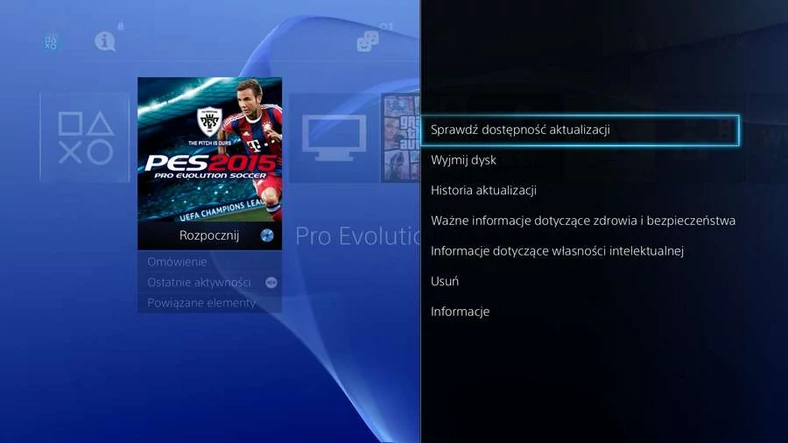 Wciskając przycisk Options na padzie, w szybki sposób sprawdzamy, czy są nowe aktualizacje do gry. Tu także znajduje się opcja skasowania gry z dysku