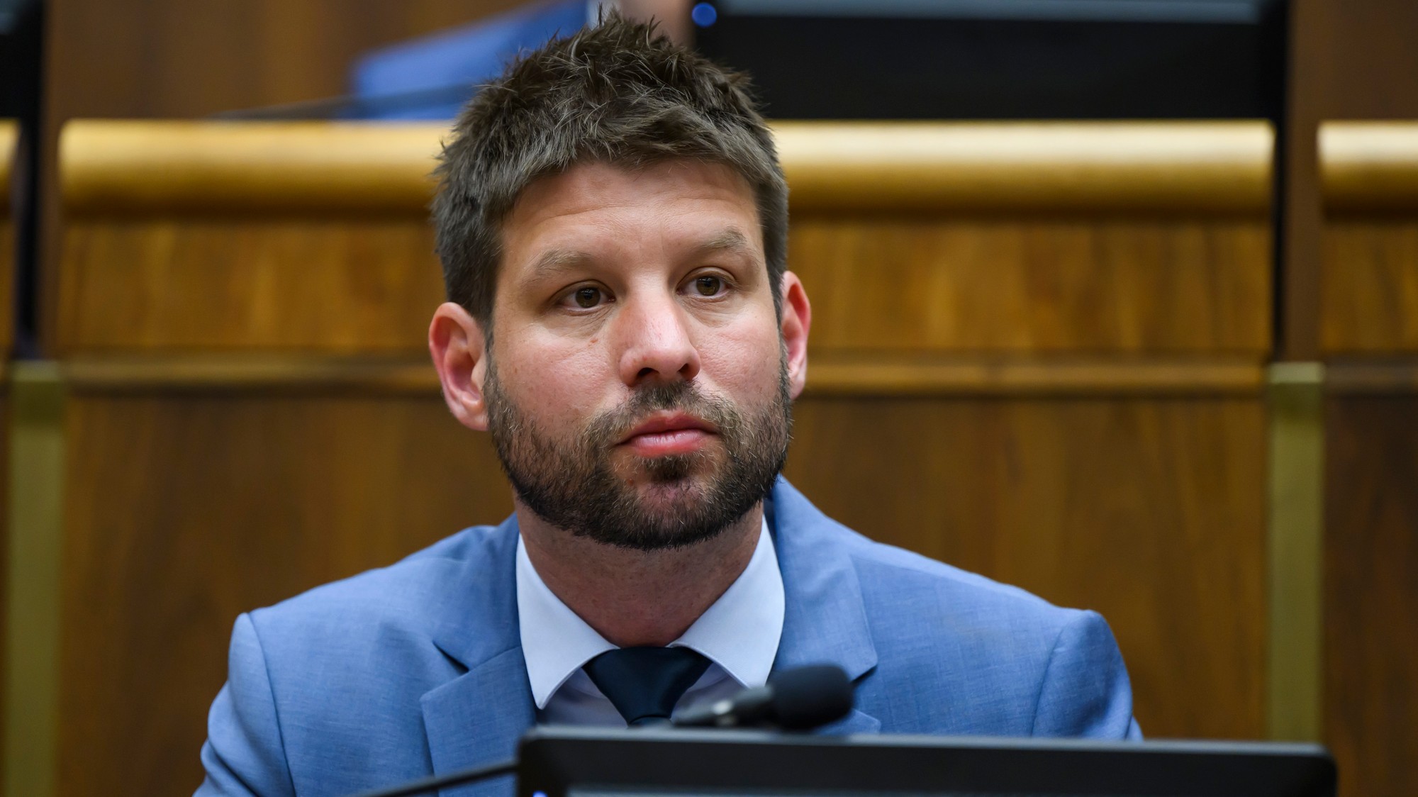 Predseda Progresívneho Slovenska (PS) Michal Šimečka.