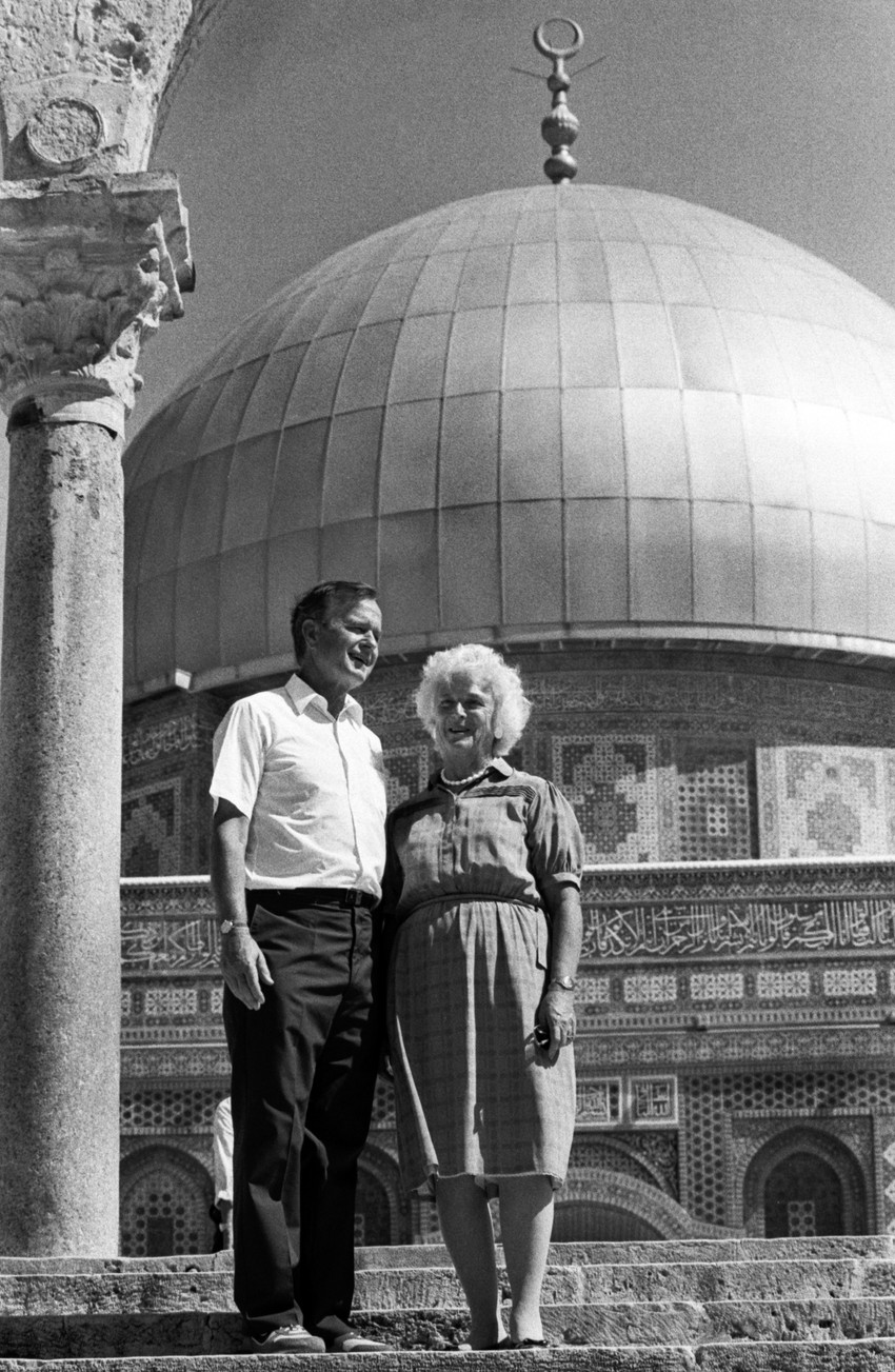 Džordž i Barbara Buš u Izraelu 1986.