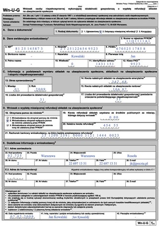 Jak wypełnić wniosek o wypłatę refundacji składek na ubezpieczenie społeczne