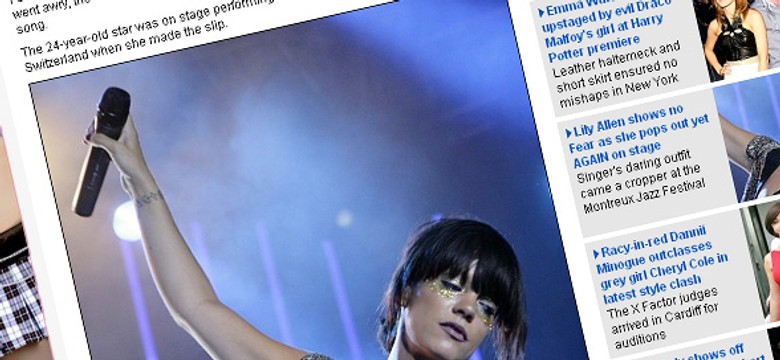 Lily Allen znów błyszczy nagą piersią