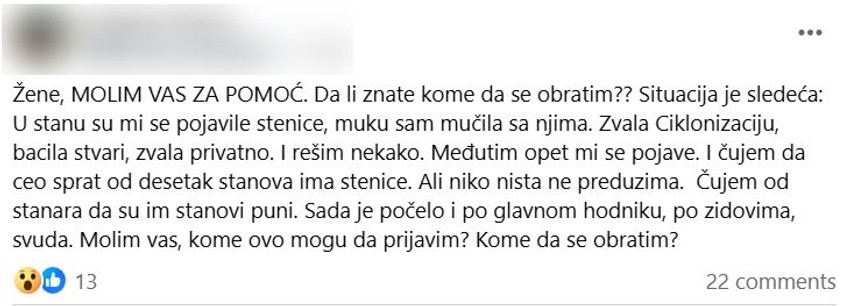 Stenice u zgradi u Novom Sadu
