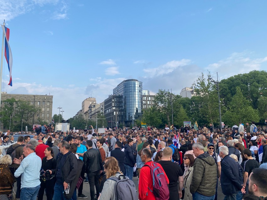 Uoči početka protestne šetnje u Beogradu