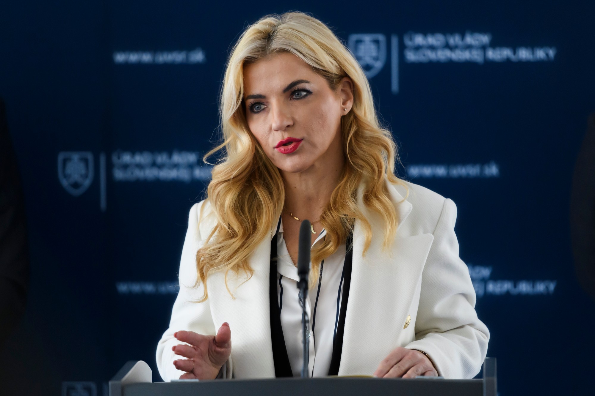 Ministerka kultúry SR Martina Šimkovičová (nominantka SNS).