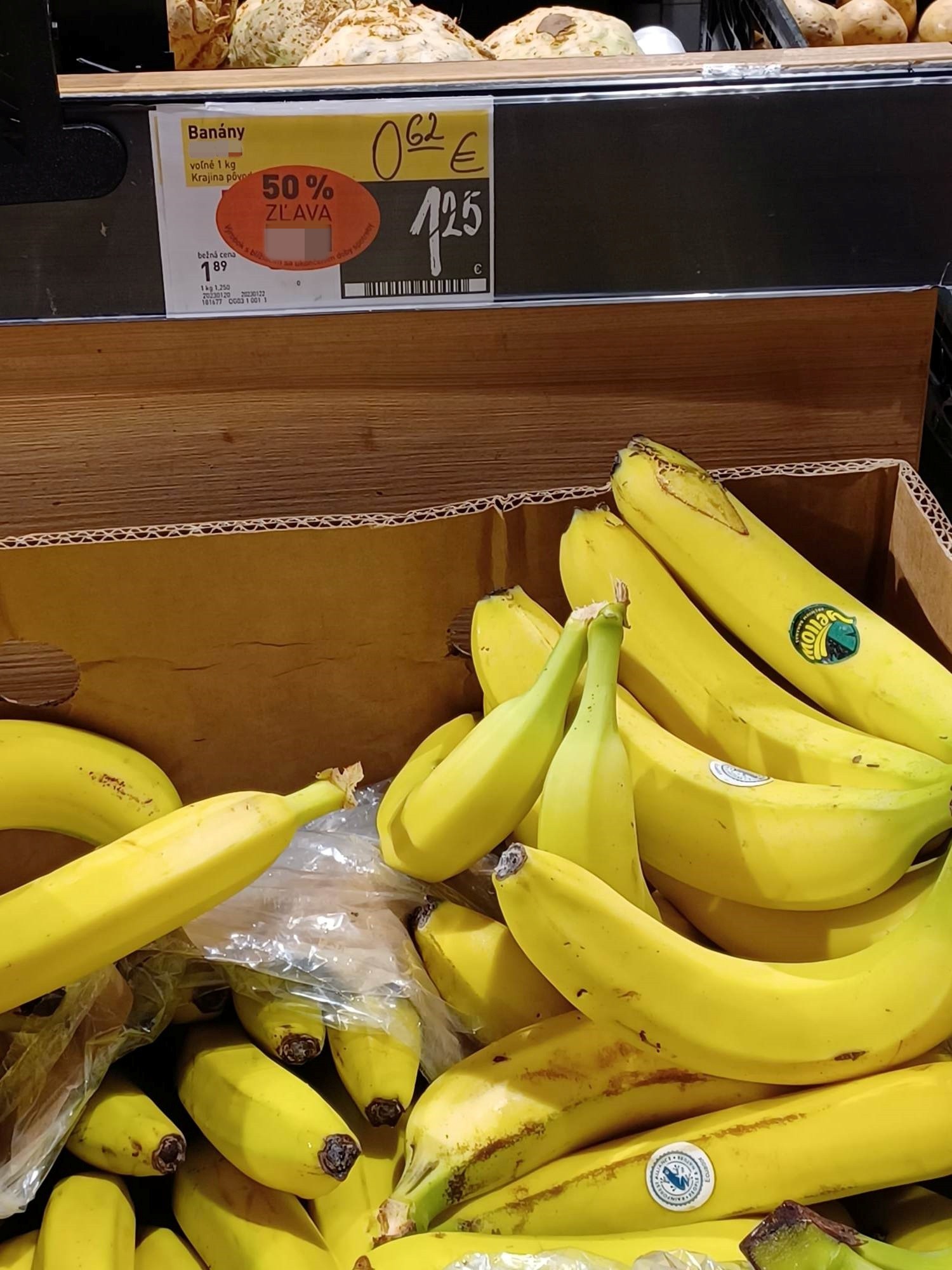 Čitateľka odfotila cenu banánov.