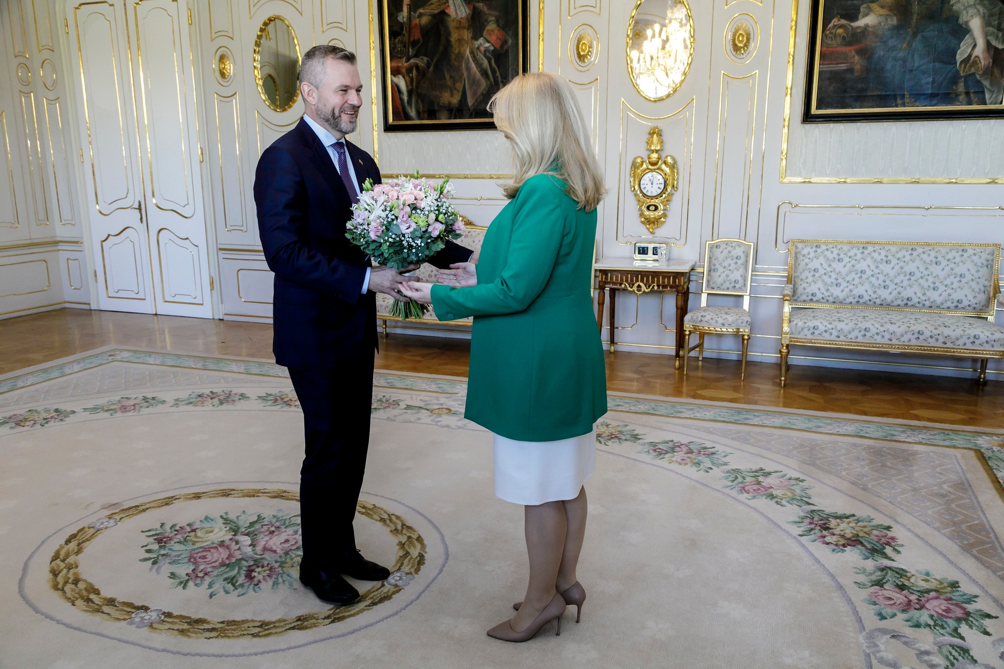 Predseda Národnej rady SR Peter Pellegrini a prezidentka SR Zuzana Čaputová.